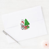 kerstZebra Ronde Sticker (Envelop)