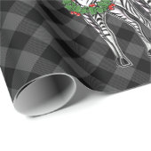 kerstzebra's, xmas met woede, grijze vlecht cadeaupapier (Rol Hoek)