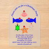 kerstZee - Aangepast Acryl Uitnodigingen (Voorkant)