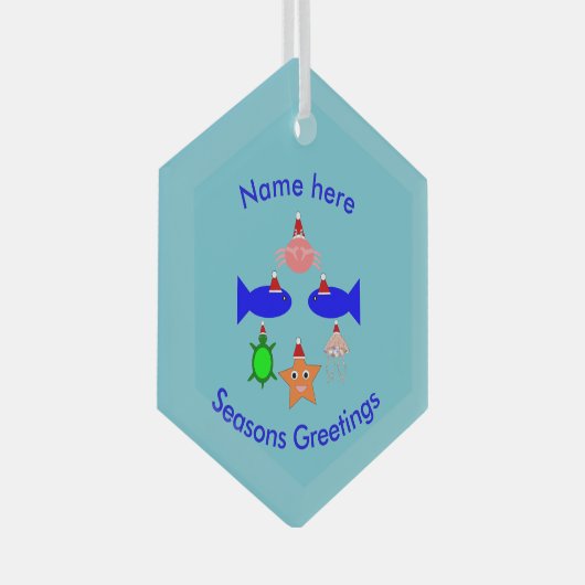 kerstZee - Aangepast Glas Ornament (Voorkant Rechts)