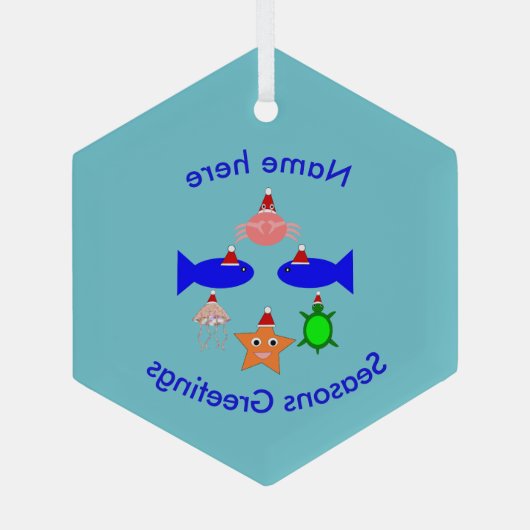 kerstZee - Aangepast Glas Ornament (Achterkant)