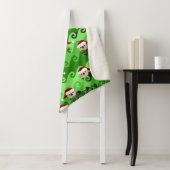 KerstZee Otters Green Waves Sherpa Deken (In situ)