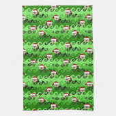 KerstZee Otters Green Waves Theedoek (Verticaal)