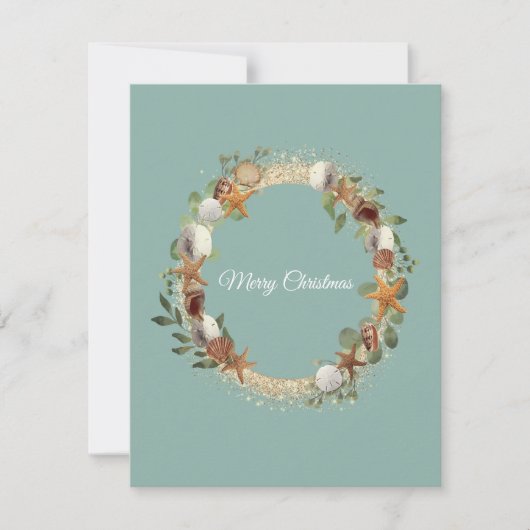 Kerstzeelieden tropische zandspiering kaart (Voorkant)