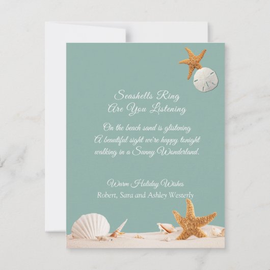 Kerstzeelieden tropische zandspiering kaart (Achterkant)