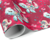 Kerstzeemeermin en vrienden cadeaupapier (Rol Hoek)