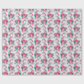 Kerstzeemeermin en vrienden cadeaupapier (Vlak)