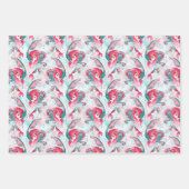 Kerstzeemeermin en vrienden inpakpapier vel (Voorkant)