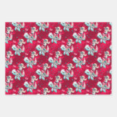 Kerstzeemeermin en vrienden inpakpapier vel (Voorkant 3)