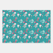 Kerstzeemeermin en vrienden inpakpapier vel (Voorkant 2)