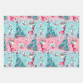 Kerstzeemeermin en vrienden inpakpapier vel (Voorkant 3)