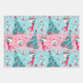 Kerstzeemeermin en vrienden inpakpapier vel (Voorkant 2)