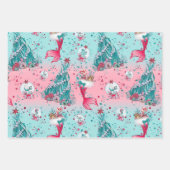 Kerstzeemeermin en vrienden inpakpapier vel (Voorkant)