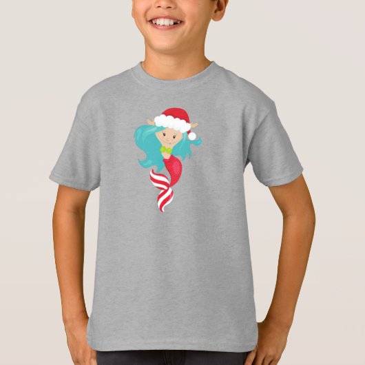 Kerstzeemeermin, kerstmis, kerstmis, nieuwjaar t-shirt (Voorkant)