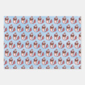 Kerstzeemeermin Santa Whale-Waterverf Inpakpapier Vel (Voorkant 2)