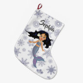 KerstZeemeermin: Silver White Grote Kerstsok (Voorkant (Hangend))