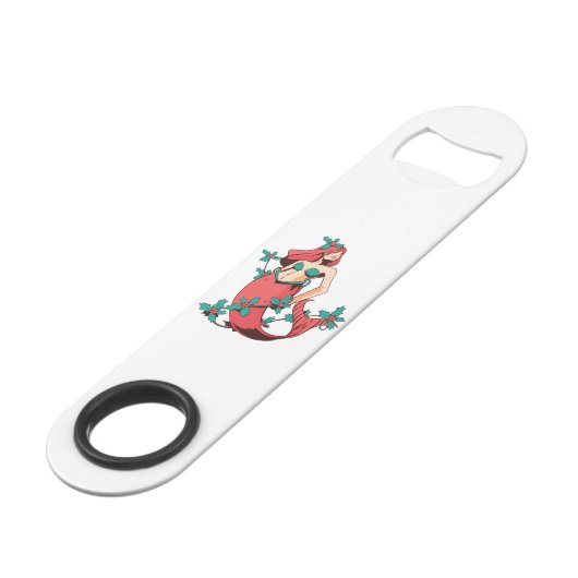 kerstzeemeermin speed flessenopener (Achterkant Gekanteld)