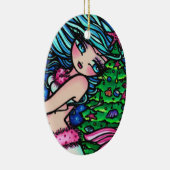 Kerstzeemeerminnen Mindy Art van Hannah Lynn Keramisch Ornament (Rechts)