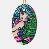 Kerstzeemeerminnen Mindy Art van Hannah Lynn Keramisch Ornament (Links)
