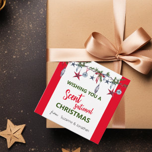 Kerstzeep Kaars Geurige  Bedankjes Labels