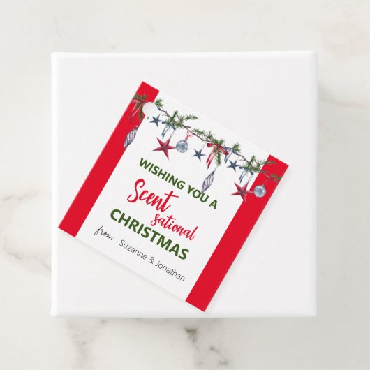 Kerstzeepkaars Scentsational Bedankjes Labels (In situ)