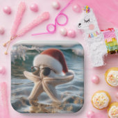 Kerstzeester in de oceaan papieren bordje (Feest)