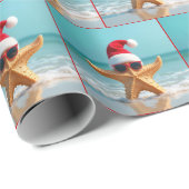 Kerstzeester in het water van de oceaan cadeaupapier (Rol Hoek)