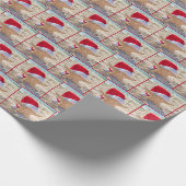 Kerstzeester in strandsand cadeaupapier (Hoek)