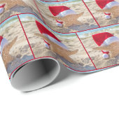 Kerstzeester in strandsand cadeaupapier (Rol Hoek)