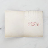 Kerstzeester met bericht op fles kaart (Binnen)