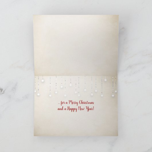 Kerstzeester met bericht op fles kaart (Binnen)