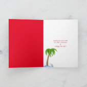 Kerstzeester met Santa hat Feestdagen Kaart (Binnen)