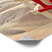 Kerstzeester op het strand poster (Hoek)