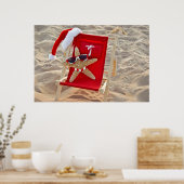 Kerstzeester op het strand poster (Keuken)