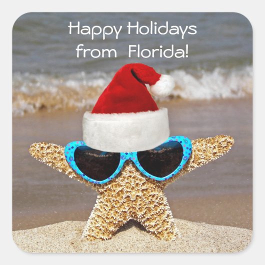 Kerstzeester Vierkante Sticker (Voorkant)