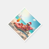 Kerstzeester zonnebaden in een bikini servet (Hoek)