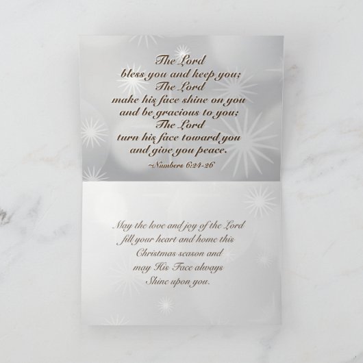 kerstzegelnummers 6:24-26 Bijbelversie Feestdagen Kaart (Binnen)