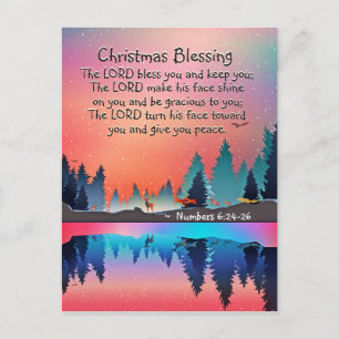 kerstzegelnummers 6 24-26 Lord Bless You Briefkaart