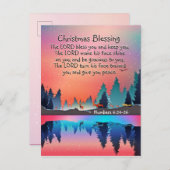 kerstzegelnummers 6 24-26 Lord Bless You Briefkaart (Voorkant / Achterkant)