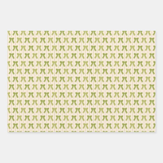 Kerstzegels, groene bogen, kerstman en sneeuwpoppe inpakpapier vel (Voorkant 2)