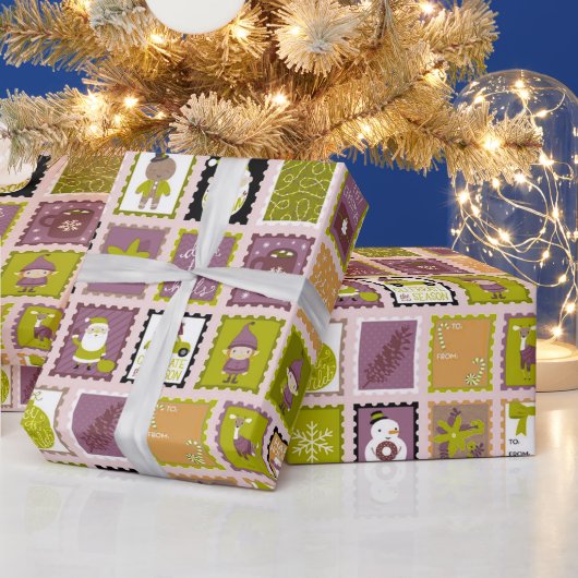 Kerstzegels Kerstcadeaupapier Cadeaupapier (Feestdagen)