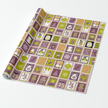 Kerstzegels Kerstcadeaupapier