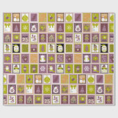 Kerstzegels Kerstcadeaupapier Cadeaupapier (Vlak)
