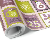 Kerstzegels Kerstcadeaupapier Cadeaupapier (Rol Hoek)
