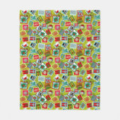 Kerstzegels met kerst fleece deken (Voorkant)
