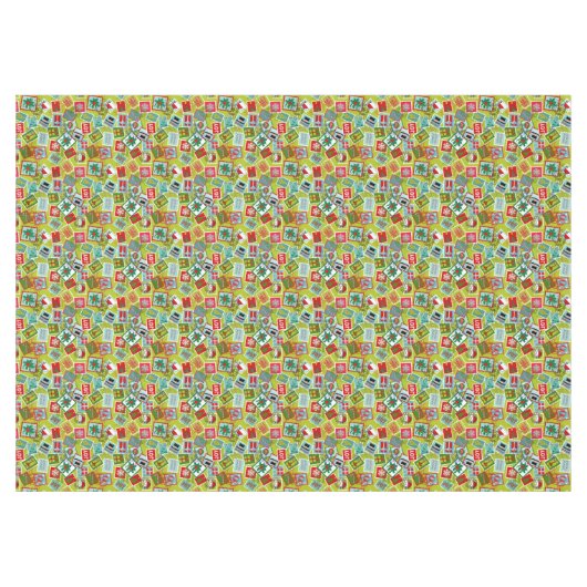 Kerstzegels met kerst tafelkleed (Voorkant (Horizontaal))