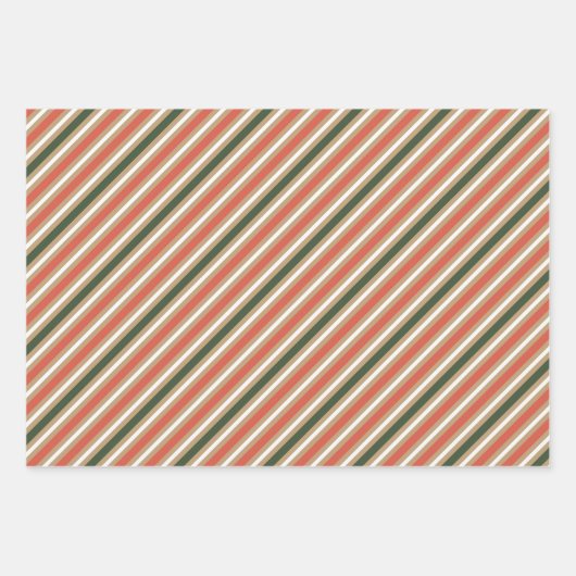 kerstzegels Ornamenten Verpakkingspapier Reeks 3 Inpakpapier Vel (Voorkant 3)