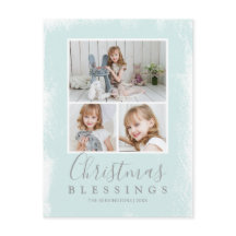kerstzegels pastel groene foto collage