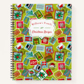 Kerstzegels van het kerstrecept notitieboek (Voorkant)