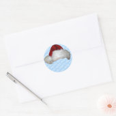kerstzegels voor fotosjabloon ronde sticker (Envelop)